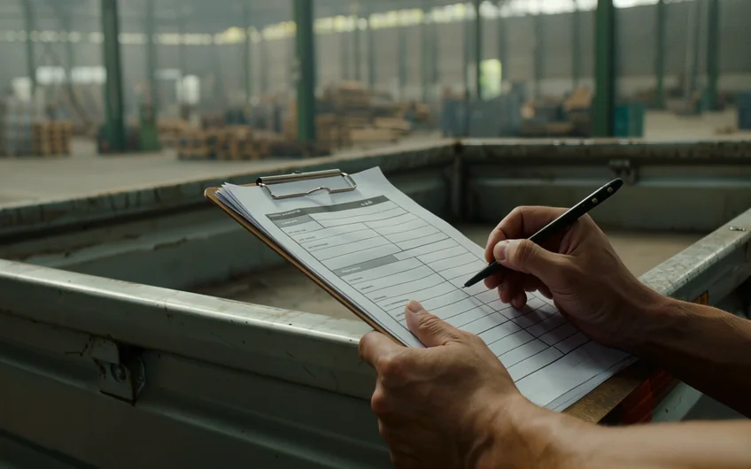 Consignment documents being completed