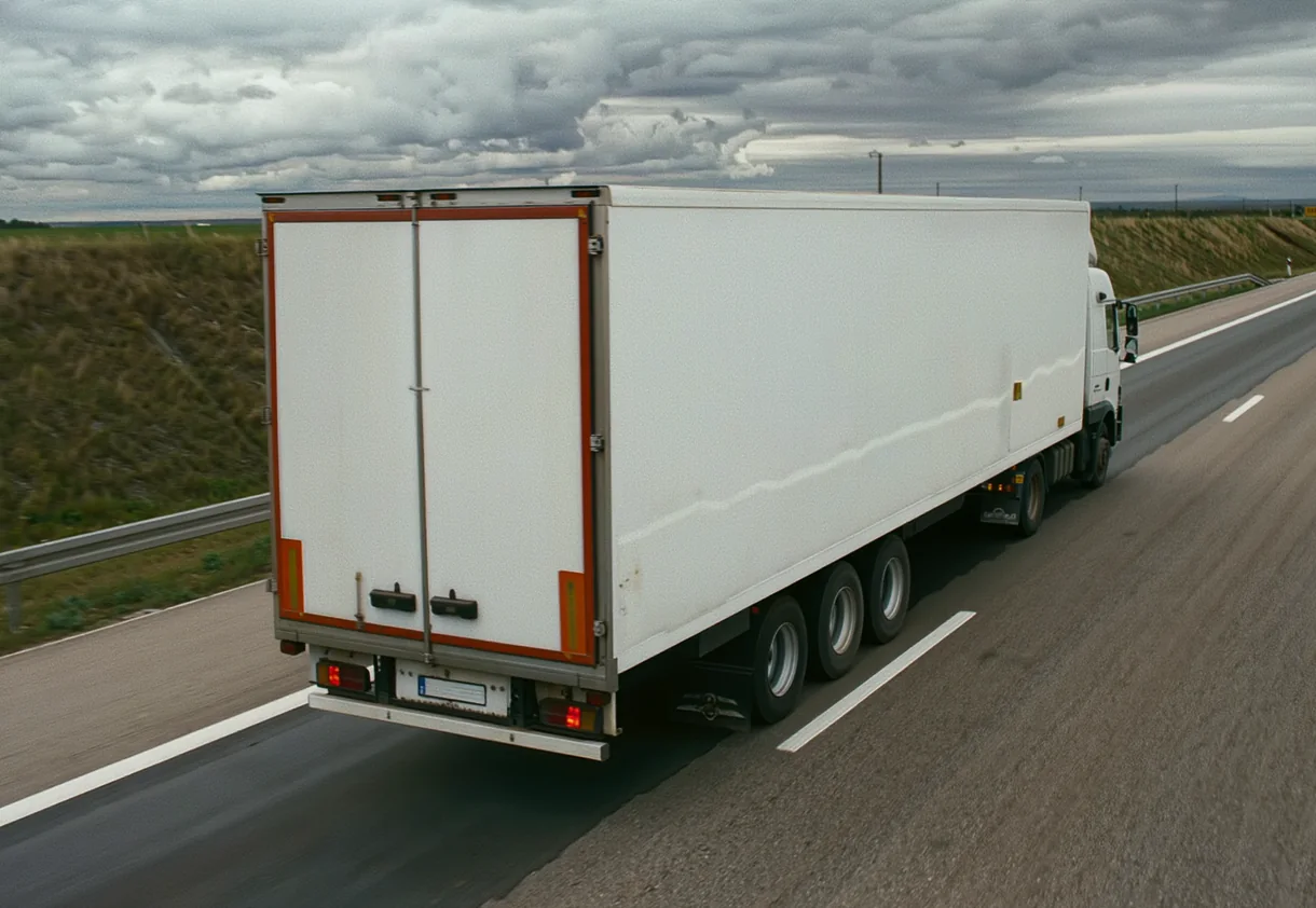 ADR превозно средство на Green Shield Logistics на път