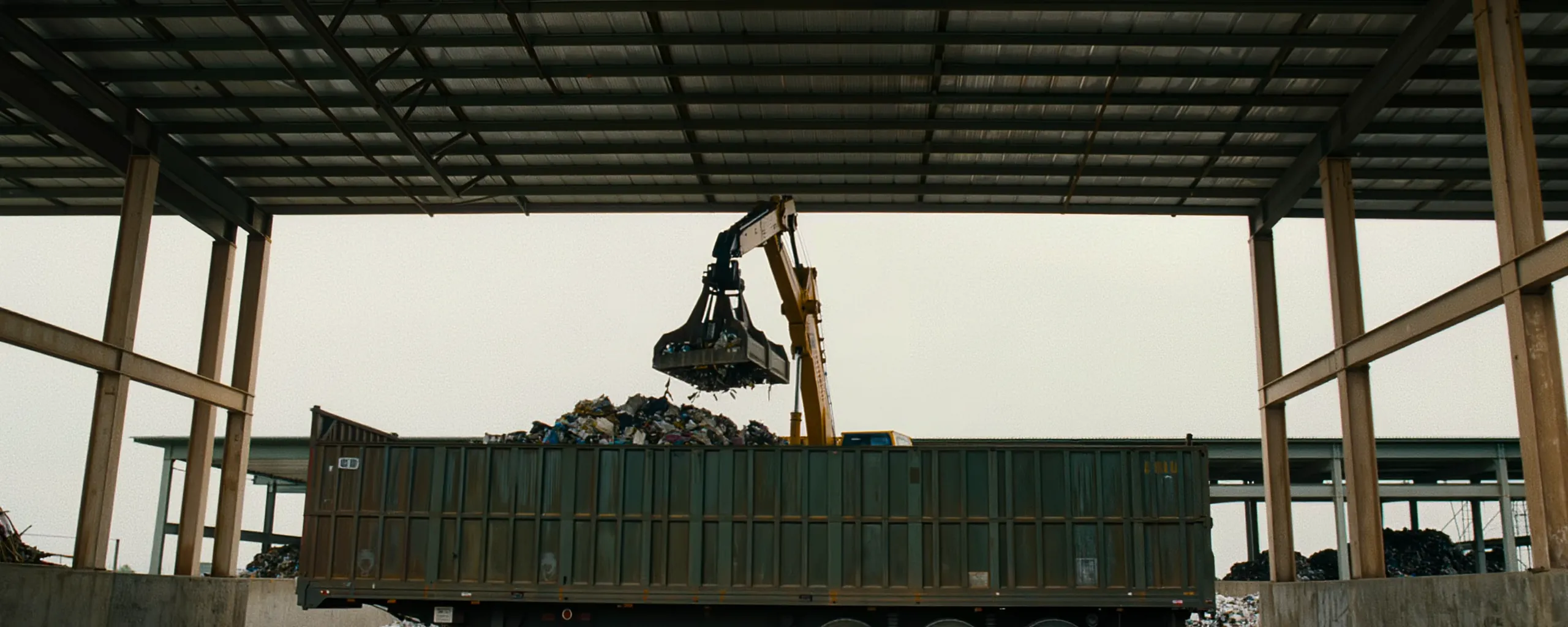 The Green Shield Logistics depot with a goods vehicle