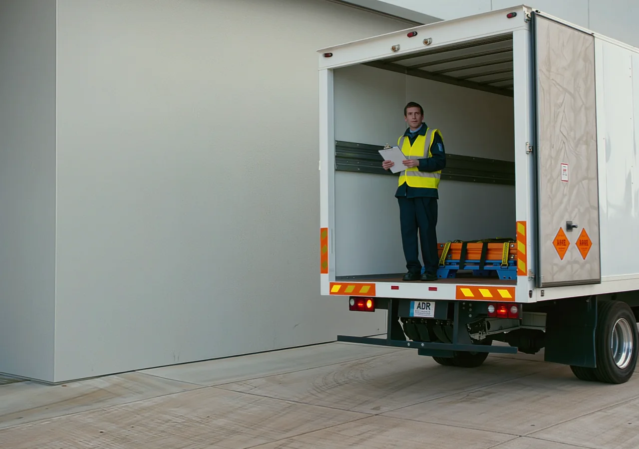Waste being loaded into an ADR vehicle